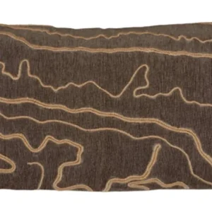 Light and Living sierkussen Castro donkerbruin zand B60 × H30 cm